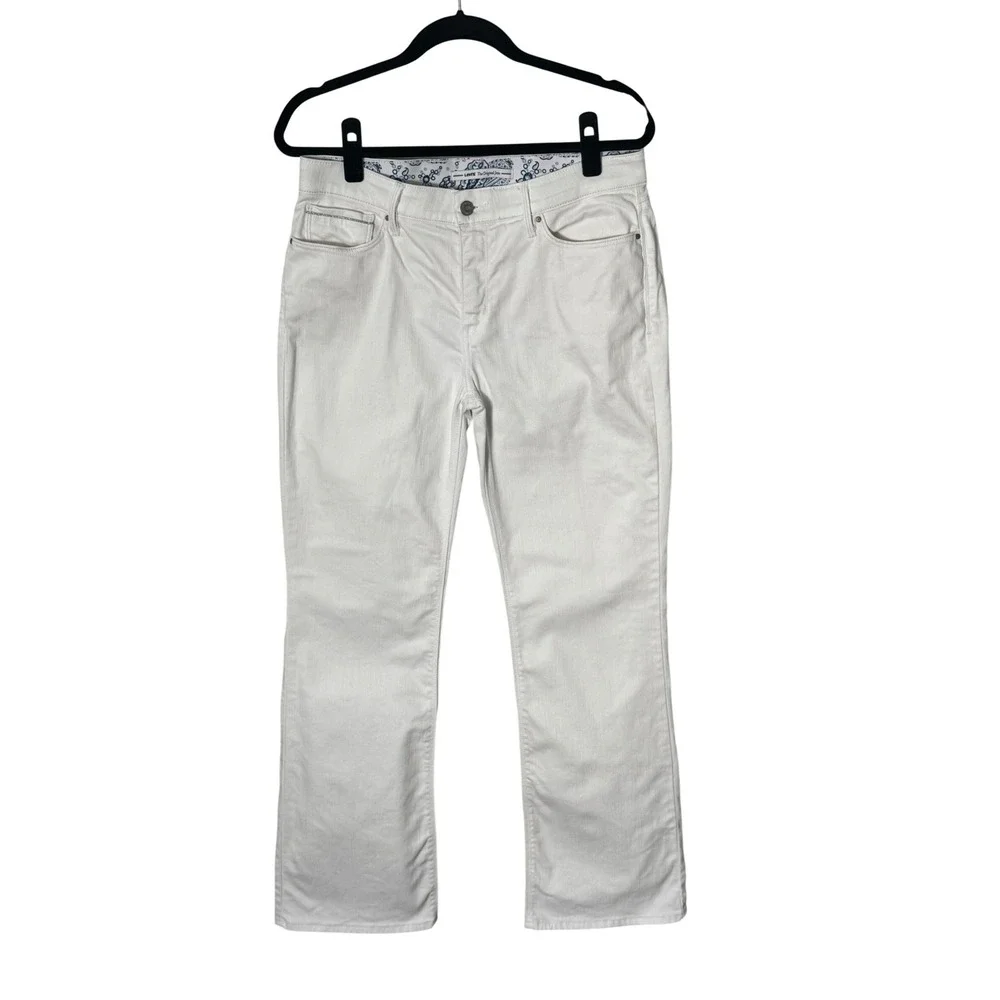 Levis 525‎ Perfect Waist Bootcut Jeans Womens 12M White Stretch Denim